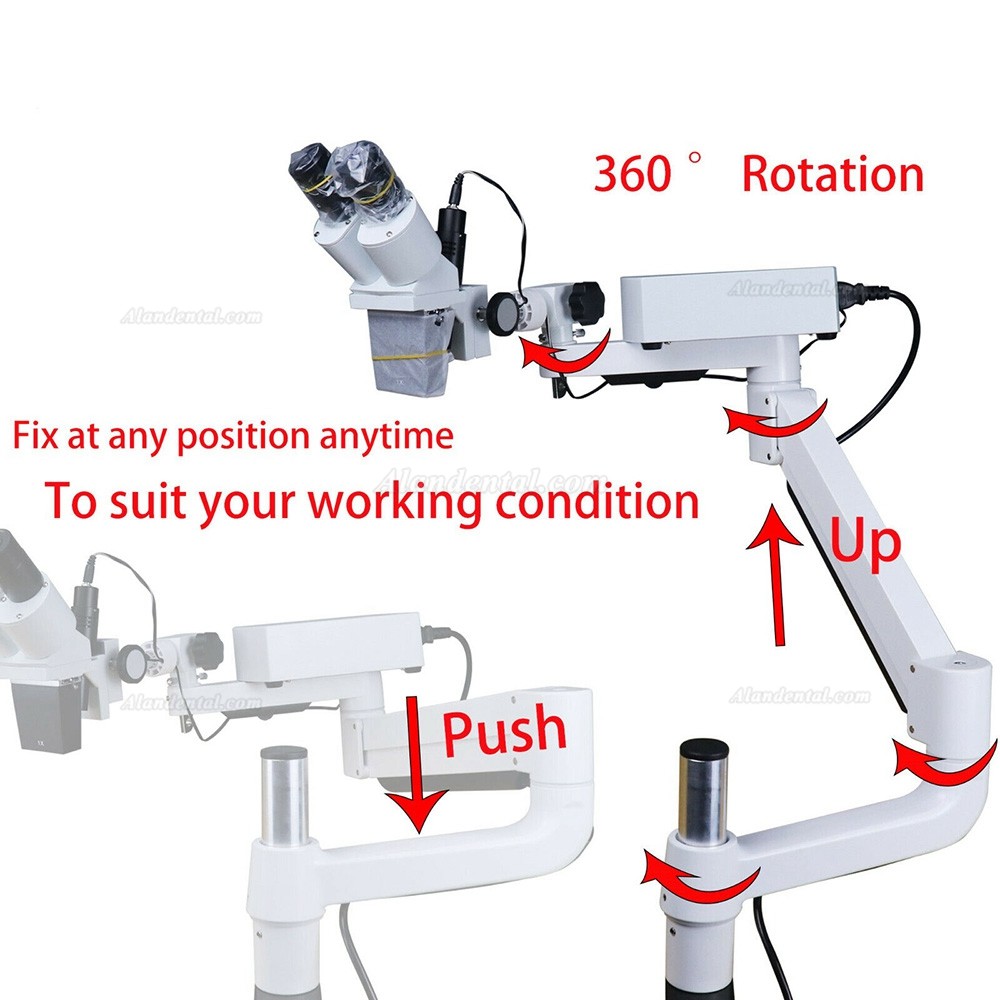 Dental Surgical Operating Microscope 10X/15X/20X with LED Light (For Dental Chair)